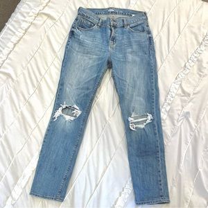 Old Navy Midrise Boyfriend Straight Leg Stella Distressed Jeans